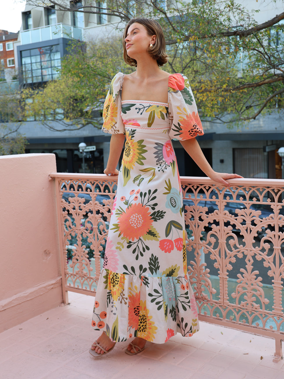 Delilah - Puff Sleeve Maxi Dress