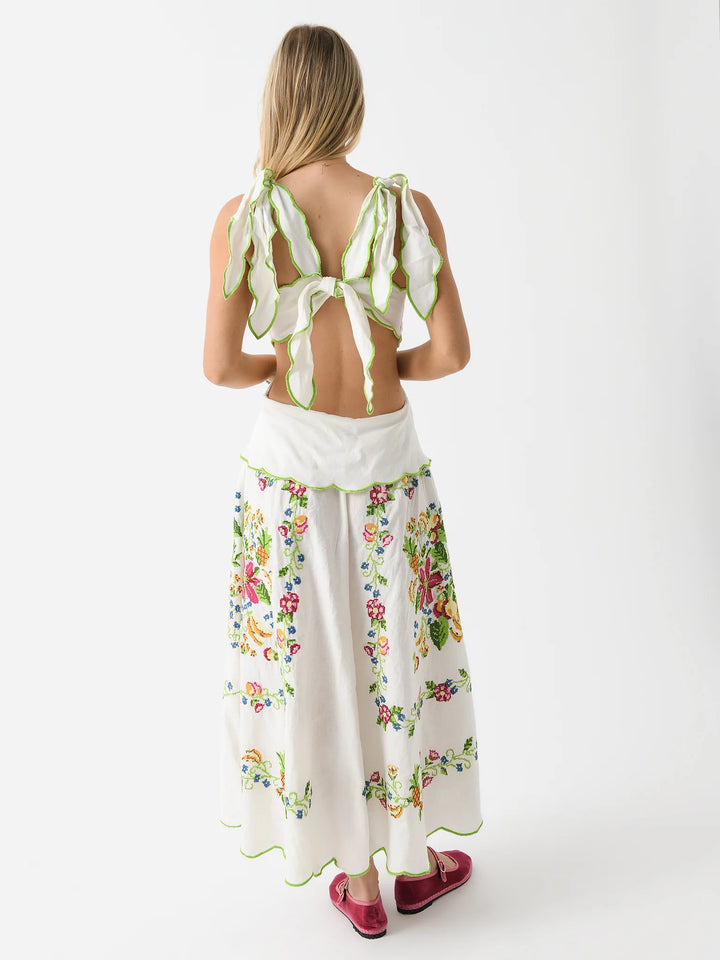 Fiorella - Embroidered Maxi Dress