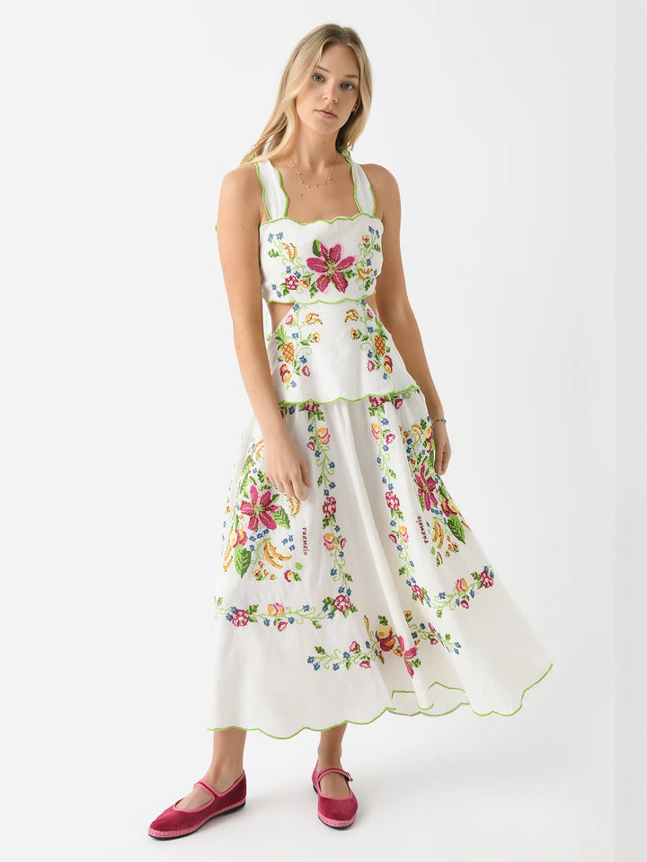 Fiorella - Embroidered Maxi Dress