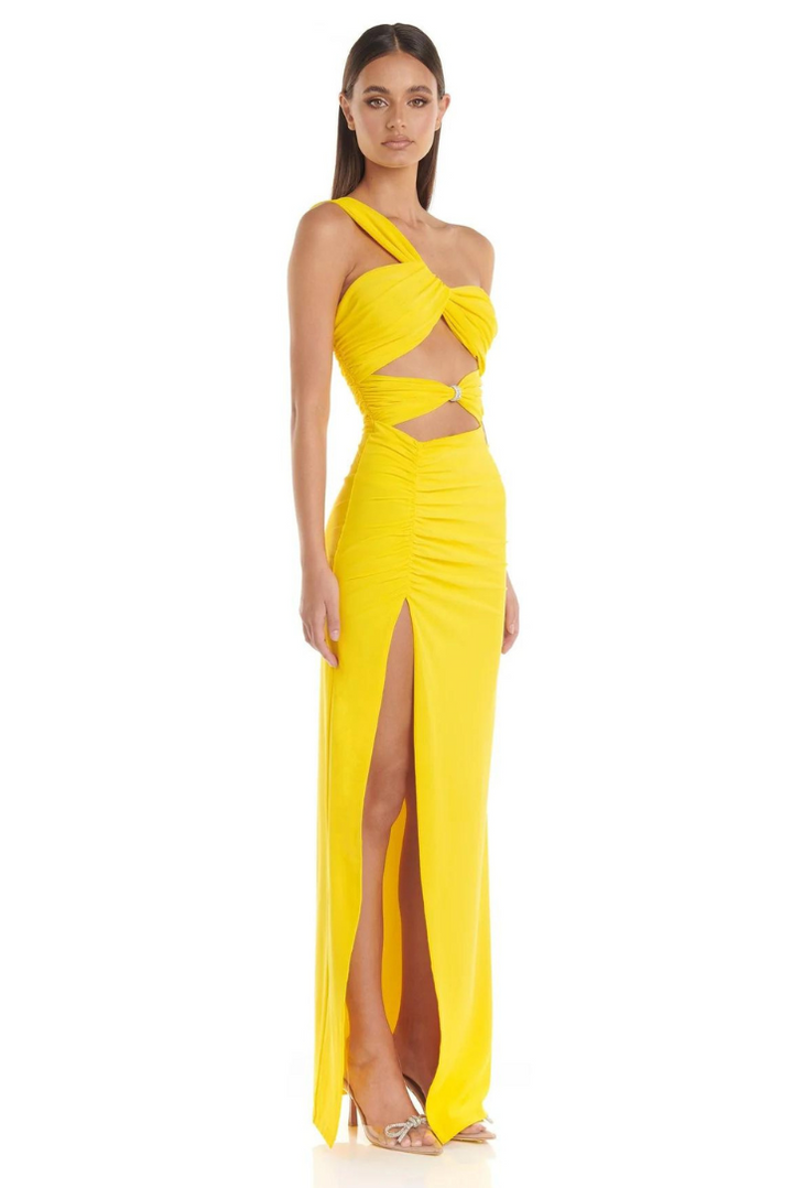 Zikora - Cut-Out One-Shoulder Slit Maxi Dress