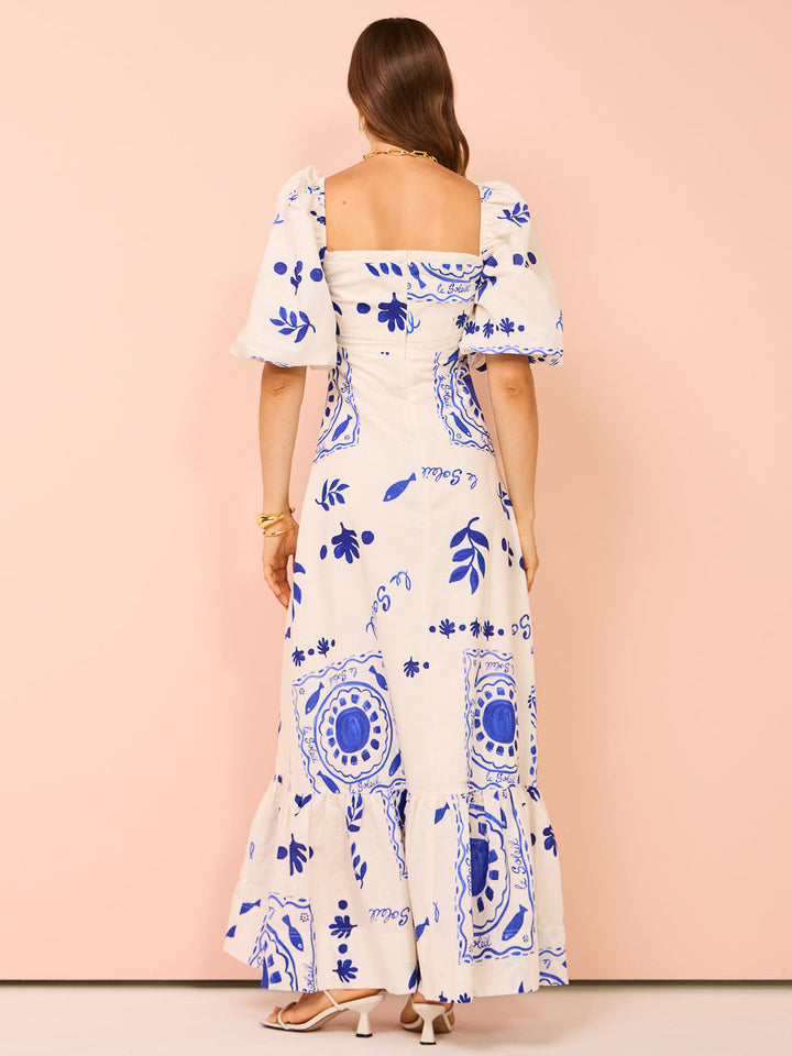 Olivia - Puff Sleeve Maxi Dress