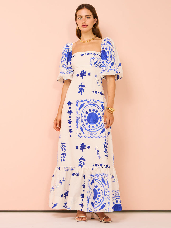 Olivia - Puff Sleeve Maxi Dress