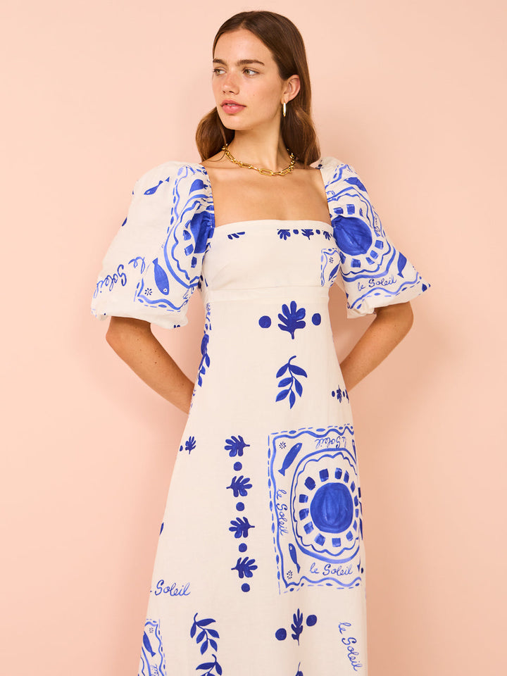 Olivia - Puff Sleeve Maxi Dress