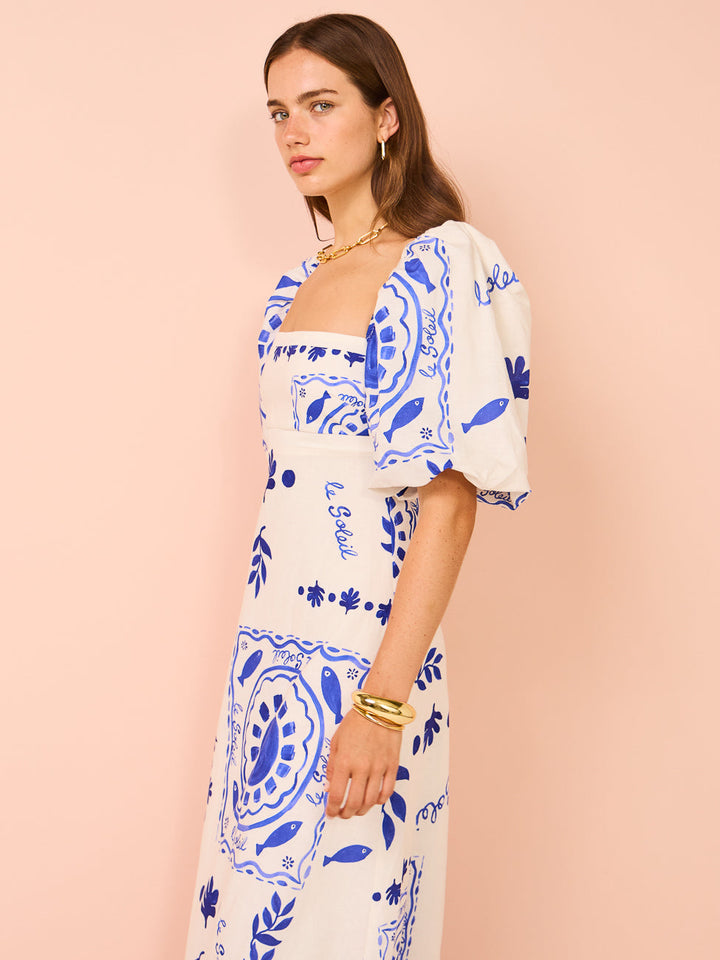 Olivia - Puff Sleeve Maxi Dress