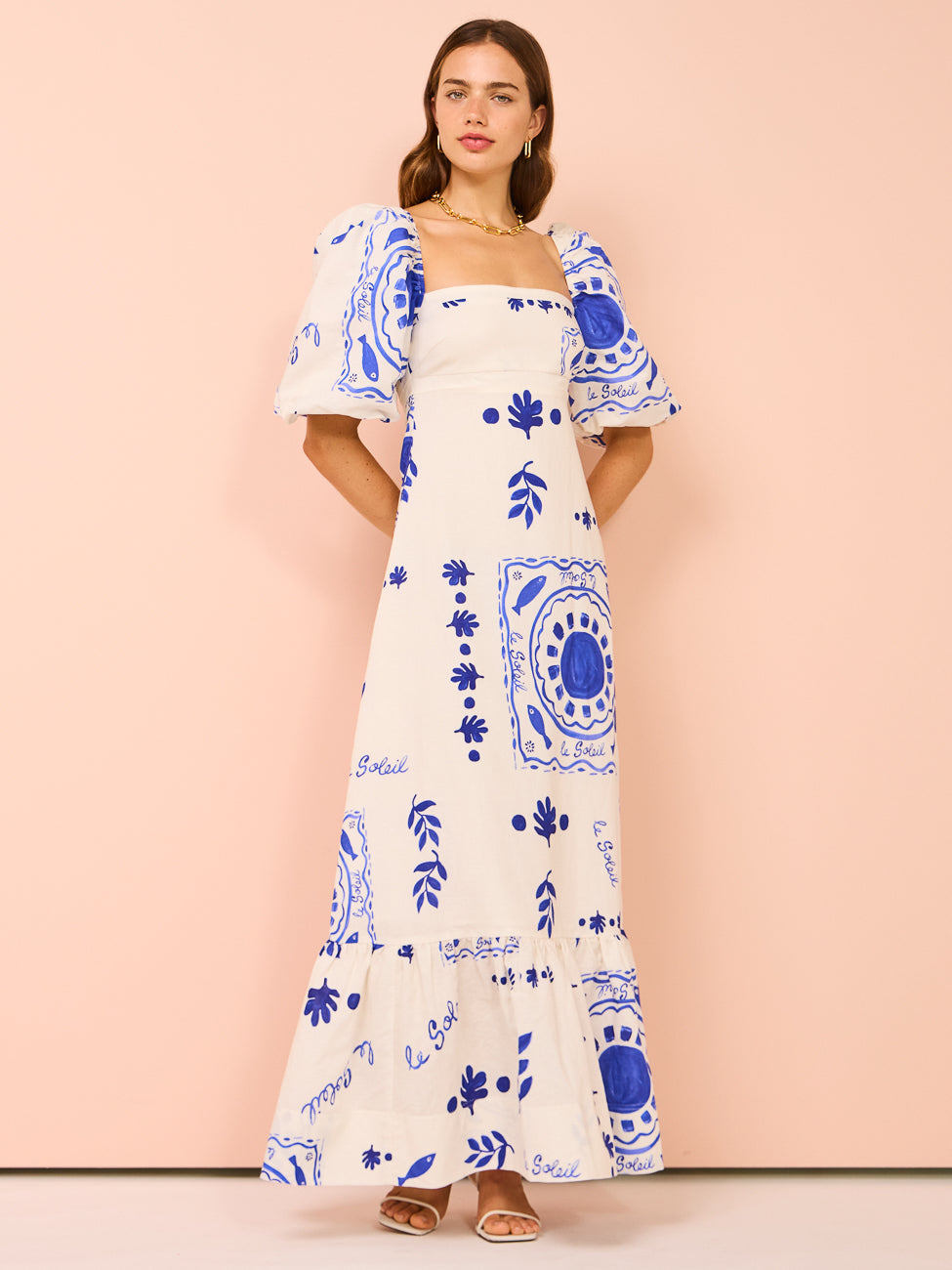 Olivia - Puff Sleeve Maxi Dress