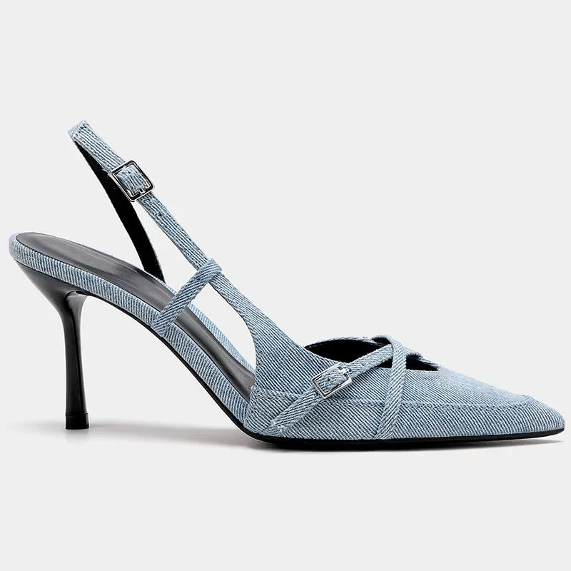 Virelle - Denim Heels