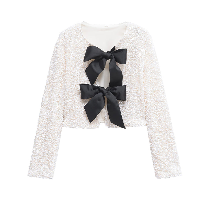 Zelmira - Shiny Shimmer Bow Tie Top