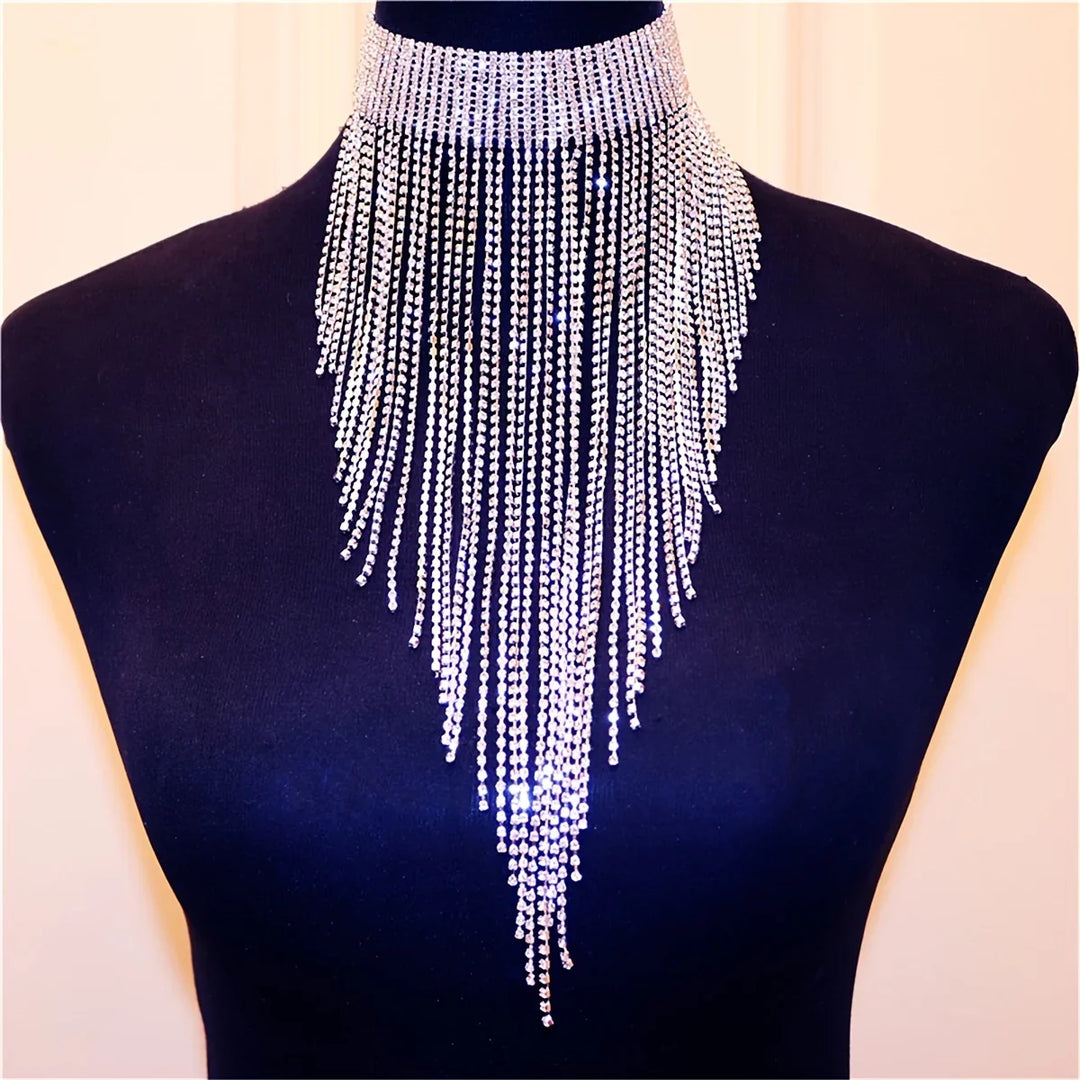 Tassel Rhinestone Necklace