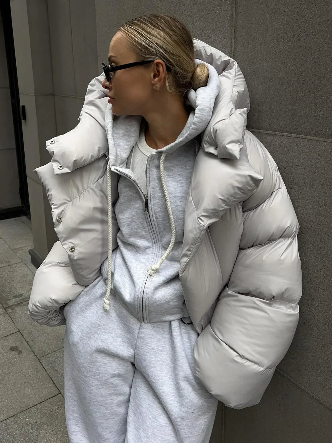 Azelina - Oversized Double Layered Puffer Jacket