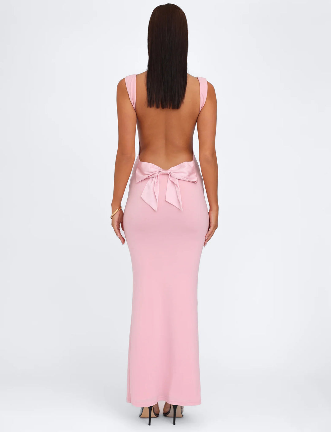 Valentina - Backless Bow Maxi Dress