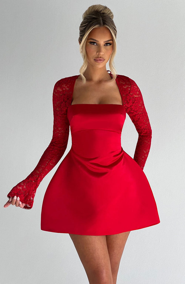 Hyacinth - Satin Mini Dress